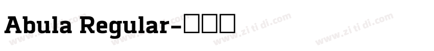 Abula Regular字体转换